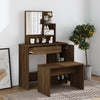 Schminktisch-Set aus brauner Eiche Petruneac 86,5x35x136cm