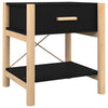 Schwarze Nachttische Polina 42x38x45cm (2er Set Holz)
