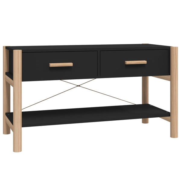Schwarzer TV-Schrank Nersin 82x38x45cm (Holz)