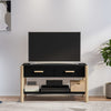 Schwarzer TV-Schrank Nersin 82x38x45cm (Holz)