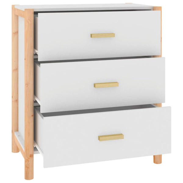 Weißes Sideboard Cazemir 62x38x70cm (Holz)