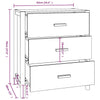 Weißes Sideboard Cazemir 62x38x70cm (Holz)