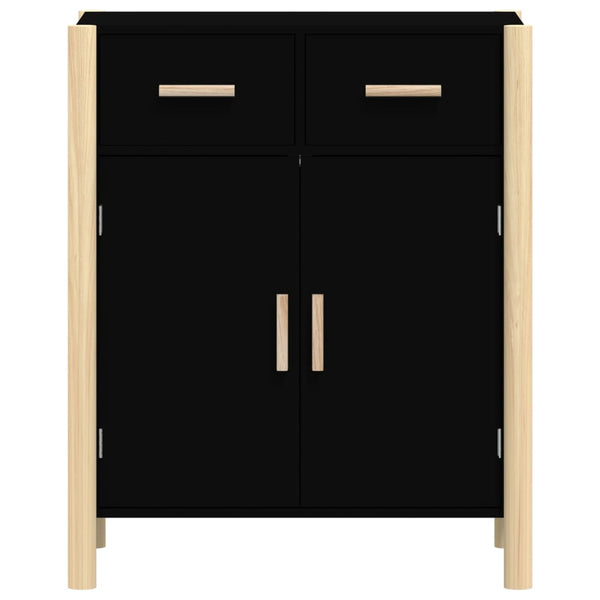 Schwarze Kommode Doruta 62x38x75cm (Holz)
