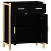 Schwarze Kommode Doruta 62x38x75cm (Holz)