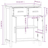 Schwarze Kommode Doruta 62x38x75cm (Holz)
