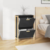 Schwarzer Schuhschrank Tit 57,5x33x80cm (Holz)