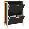 Schwarzer Schuhschrank Tit 57,5x33x80cm (Holz)