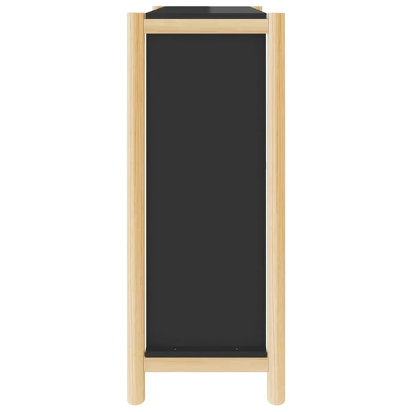 Schwarzer Schuhschrank Tit 57,5x33x80cm (Holz)