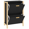 Schwarzer Schuhschrank Tit 57,5x33x80cm (Holz)