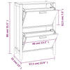 Schwarzer Schuhschrank Tit 57,5x33x80cm (Holz)