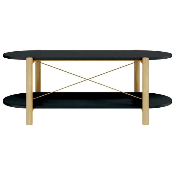 Schwarzer Couchtisch Petra 110x48x40cm (Holz)