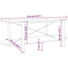 Schwarzer Couchtisch Petra 110x48x40cm (Holz)