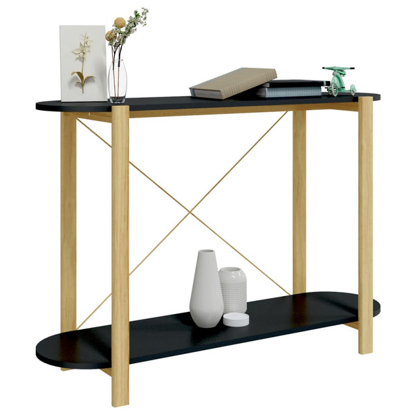 Schwarzer Konsolentisch Verdisan 110x38x75cm (Holz)