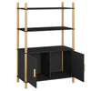 Schwarzer Schrank Marnie 80x40x121cm (Holz)