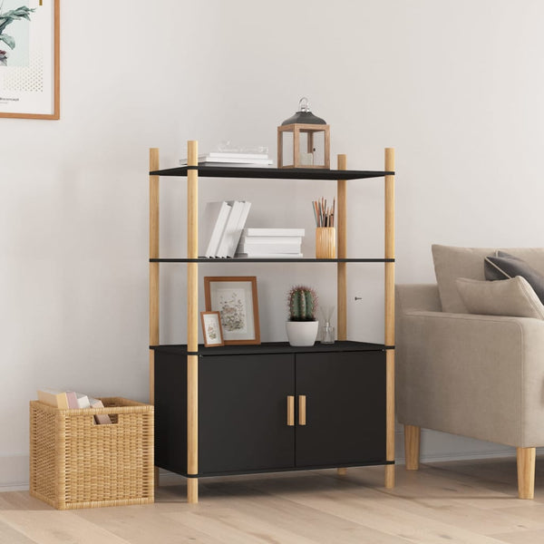 Schwarzer Schrank Marnie 80x40x121cm (Holz)