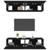 Schwarze TV-Schränke Epsichi 80x30x30cm (4 Stück, Holz)