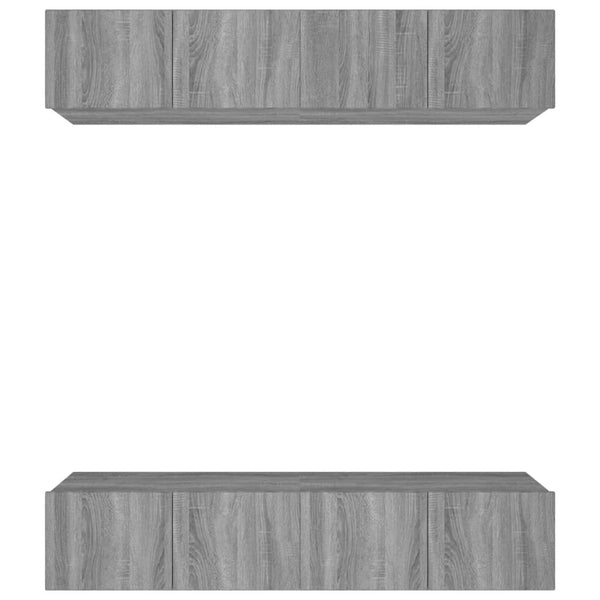 Graue TV-Schränke Epsichi 80x30x30cm (4 Stück Sonoma Holz)