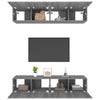 Graue TV-Schränke Epsichi 80x30x30cm (4 Stück Sonoma Holz)