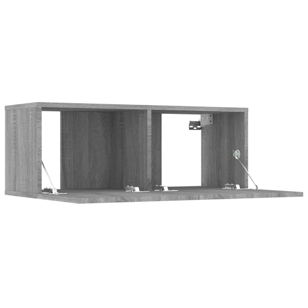 Graue TV-Schränke Epsichi 80x30x30cm (4 Stück Sonoma Holz)