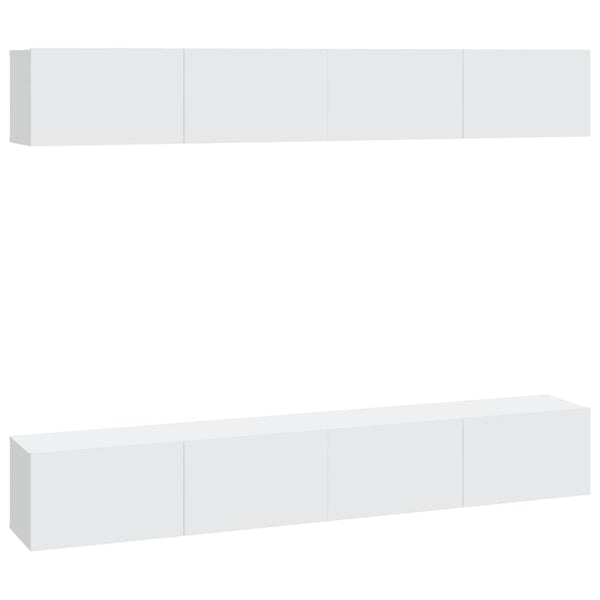 Weiße TV-Wandschränke Epsichi 100x30x30cm (4 Stk.)