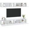 Weiße TV-Wandschränke Epsichi 100x30x30cm (4 Stk.)