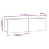 Weiße TV-Wandschränke Epsichi 100x30x30cm (4 Stk.)
