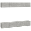TV-Wandschränke Epsichi 100x30x30cm (4 Stück), betongrau