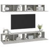 TV-Wandschränke Epsichi 100x30x30cm (4 Stück), betongrau
