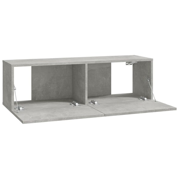 TV-Wandschränke Epsichi 100x30x30cm (4 Stück), betongrau
