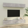 TV-Wandschränke Epsichi 100x30x30cm (4 Stück), betongrau