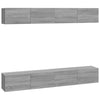 Graue TV-Wandschränke Epsichi 100x30x30cm (4 Stück)