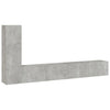 Betongraues TV-Schrank-Set Dorotha 3-teilig (Holz)