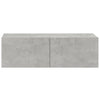 Betongraues TV-Schrank-Set Dorotha 3-teilig (Holz)