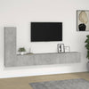 Betongraues TV-Schrank-Set Dorotha 3-teilig (Holz)