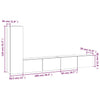 TV-Schrank-Set Dorotha 3-teilig (Sonoma-Holzoptik)