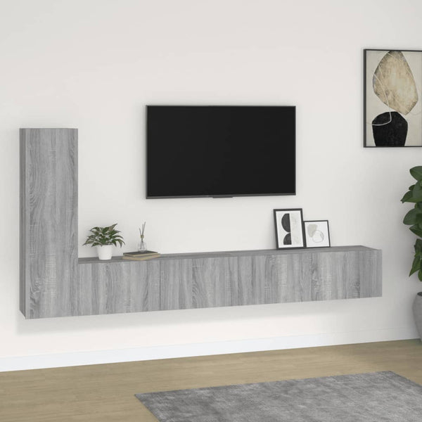 TV-Schrank-Set Dorotha 3-teilig (Sonoma-Holzoptik)