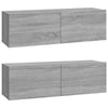 Grauer TV-Schrank Nevvare (4-teilig, Sonoma-Holz)