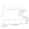 Schwarzes TV-Schrank-Set Caiden (6-teilig, Holz)