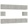 Caiden (6-teilig, Holz) TV-Schrank-Set in Betongrau