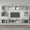Caiden (6-teilig, Holz) TV-Schrank-Set in Betongrau