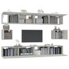 Caiden (6-teilig, Holz) TV-Schrank-Set in Betongrau