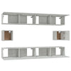 Caiden (6-teilig, Holz) TV-Schrank-Set in Betongrau