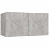 5-teiliges Fernsehschrank-Set Eris aus betongrauem Holz