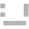 TV-Schrank-Set Casmir in Betongrau (5-teilig, Holz)