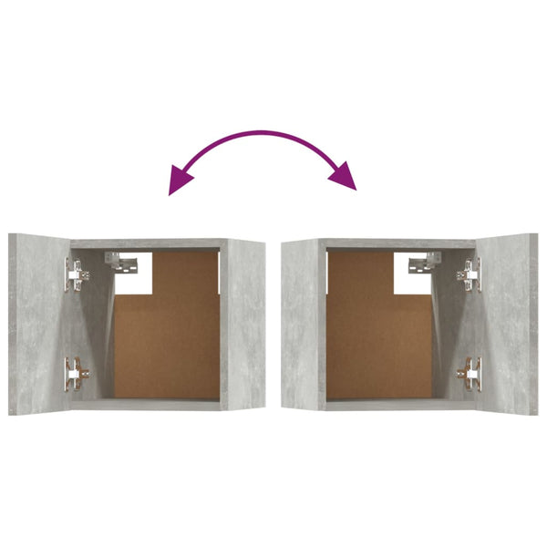 TV-Schrank-Set Casmir in Betongrau (5-teilig, Holz)
