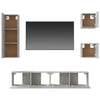TV-Schrank-Set Casmir in Betongrau (5-teilig, Holz)