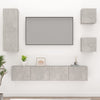 TV-Schrank-Set Casmir in Betongrau (5-teilig, Holz)