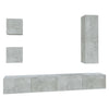TV-Schrank-Set Lutfia betongrau (5-teilig, Holz)