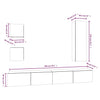 TV-Schrank-Set Lutfia betongrau (5-teilig, Holz)