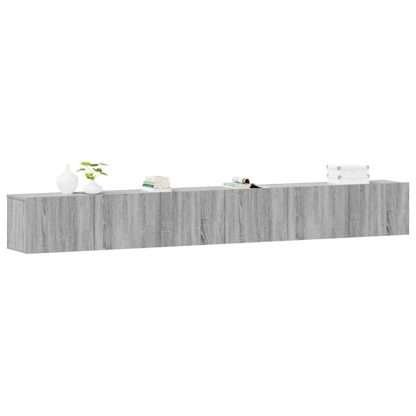 Loretto 3-teiliges TV-Schrank-Set in Grau (Sonoma-Holz)